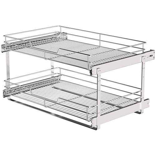 2 Tier Pull Out Cabinet Organizer (26 x 22 Inch)