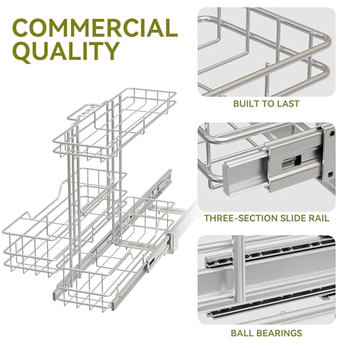 2 Tier Under Sink Organizer 11" W X18 D (11" W X18"D)
