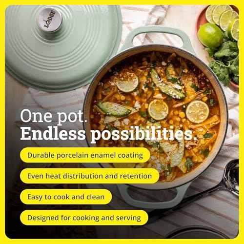 Essential Enamel Cast Iron Dutch Oven (Desert Sage)