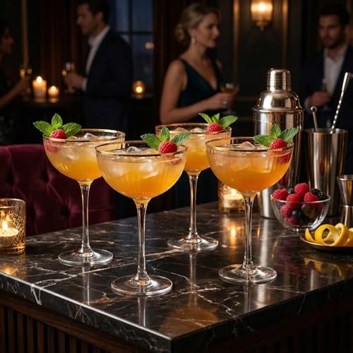 Gold Rim Vintage Coupe Martini