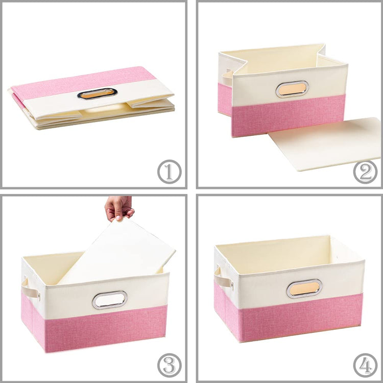 Large Collapsible Storage Baskets for Closet [3 (3 Count)