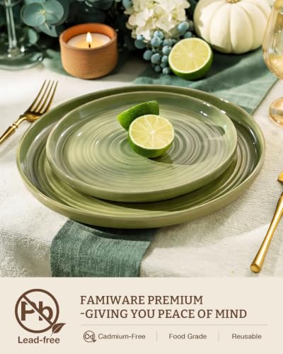 Ceramic Dinnerware Sets for 4 (Olive Green)
