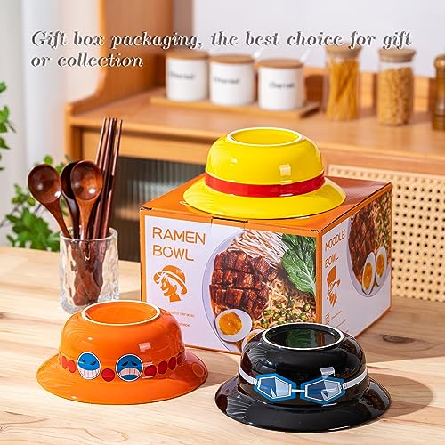 Straw Hat Ramen Bowl Set (ceramic style-4)
