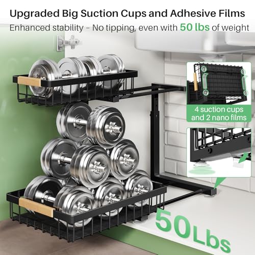 Under Sink Organizer (Black / 2 Pack)