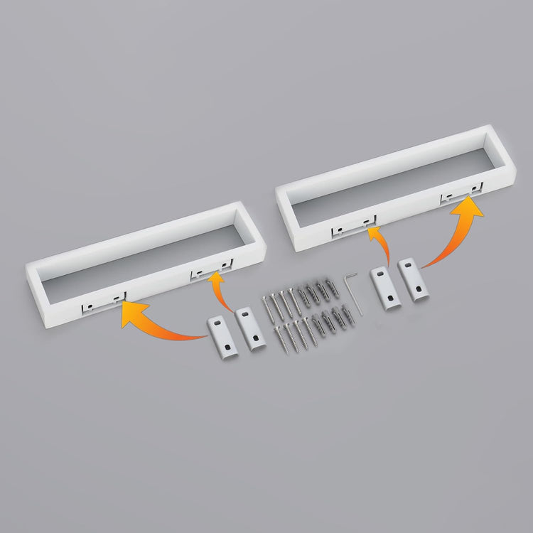 GERZWY Bath Towel Holder Stainless Steel Towel Hanger Wall Mount Towel Ring for Bathroom 2 Pack, White