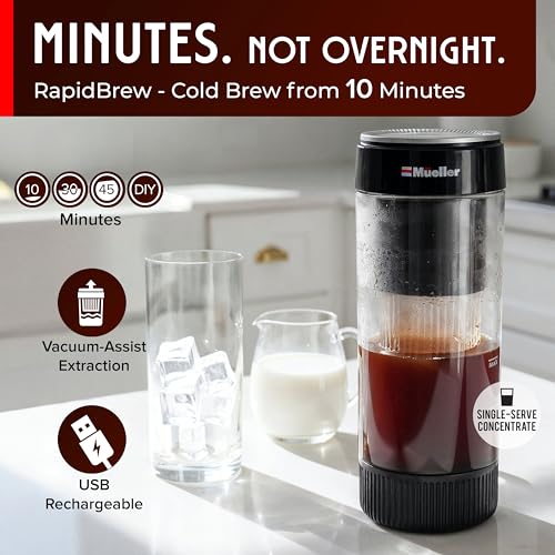 Mueller RapidBrew Cold Brew Iced Coffee Maker (Black)