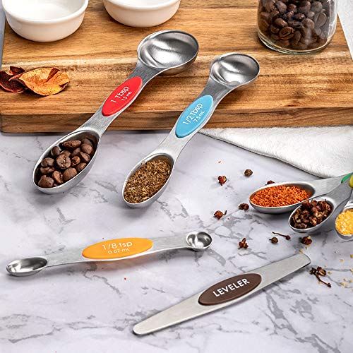 19 Piece Magnetic Measuring Cups and Spoons Set with Lid