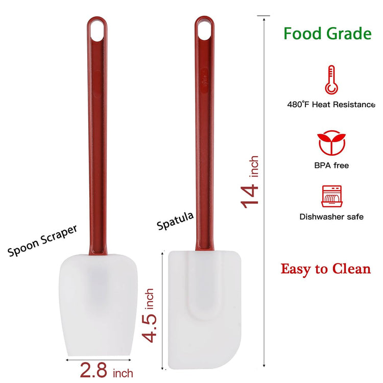 Silicone Rubber Spatula and Spoon Set of 3 (3 Count)