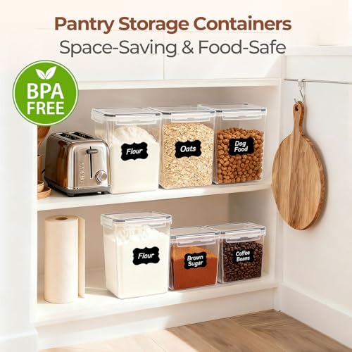 Airtight Brown Sugar Containers with Terra Cotta Saver 2.6Qt 2Pack (2.6Qt-Square)
