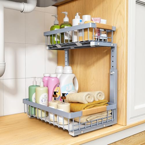 Under Sink Organizer (Large-1-Pack / Grey)