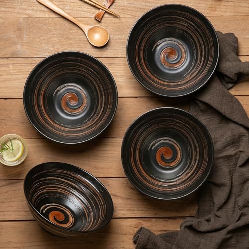 Ramen Bowl Set (Black - Set of 4)