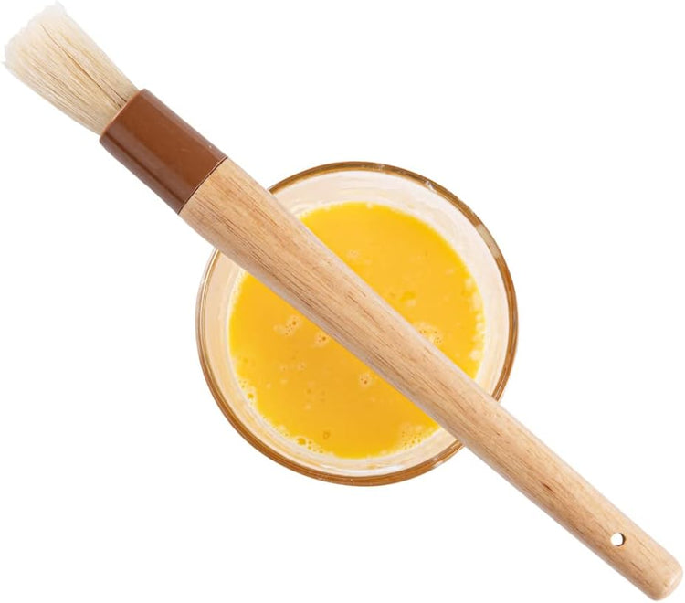 Restaurantware-Pastry Tek 1 Boar Bristles Pastry Brush, 11.8 Inches Buttering Tool – Hardwood Handle, Built-In Hanging Hole, Wood Basting Applicator, Sturdy Ferrule, For Glazing And Basting