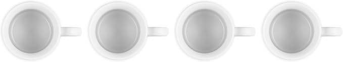 Le Creuset Stoneware Set of 4 Mugs, 14 oz. each, White
