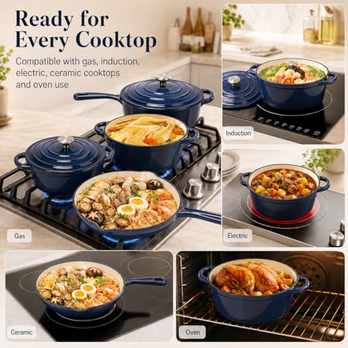 Enameled Cast Iron Cookware Set