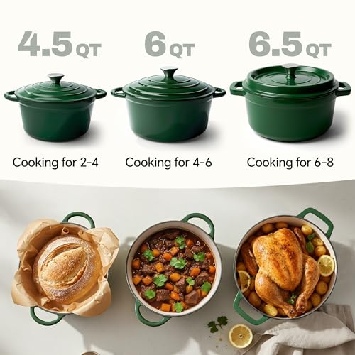 4.5 Quart Dutch Oven Pot with Lid (4.5 QT / Green)