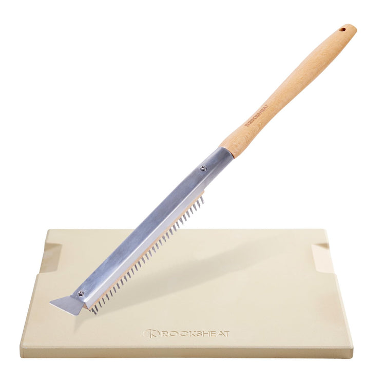 15x12 Inch Pizza Stone and Brush Set