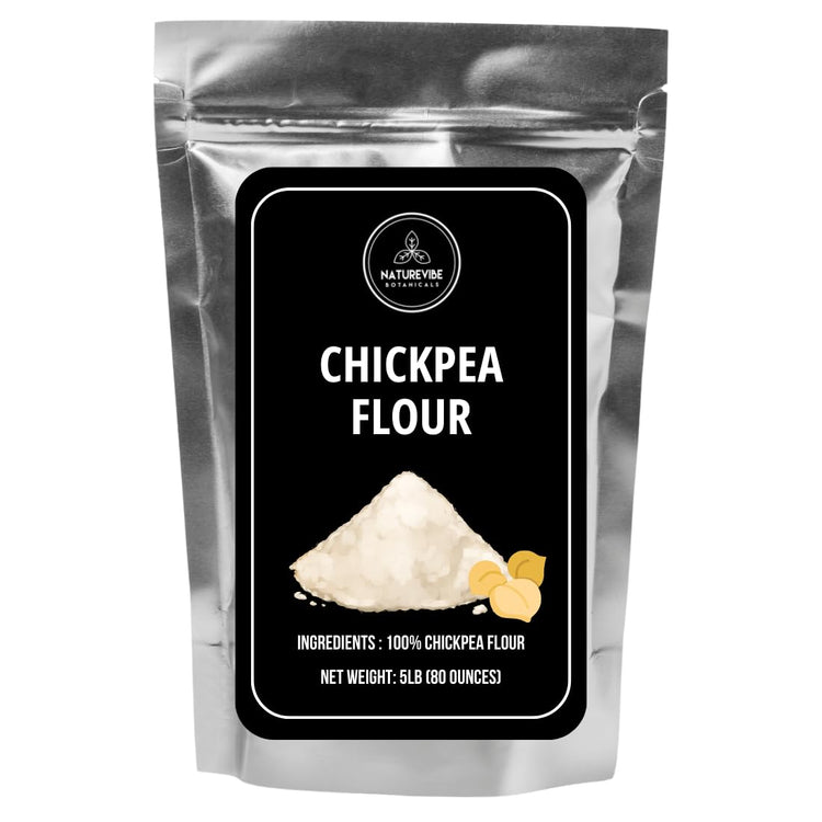 Naturevibe Botanicals Chickpea Flour 5lb Premium Quality | Used for Baking and as Thickener - Nestoria