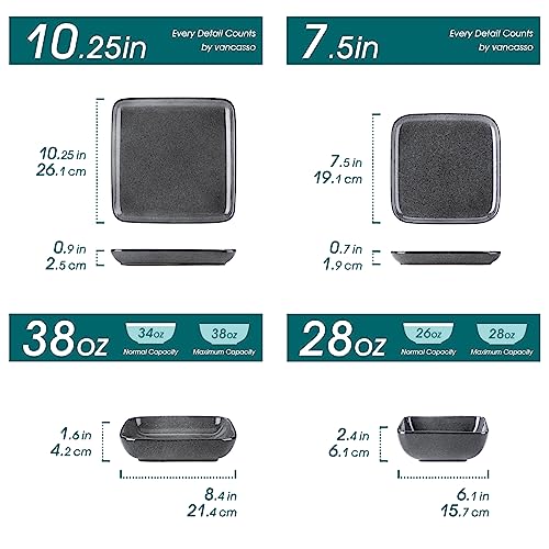 Stern Gray Dinnerware Set for 4 (Gray / Service for 4 (16 Pcs))