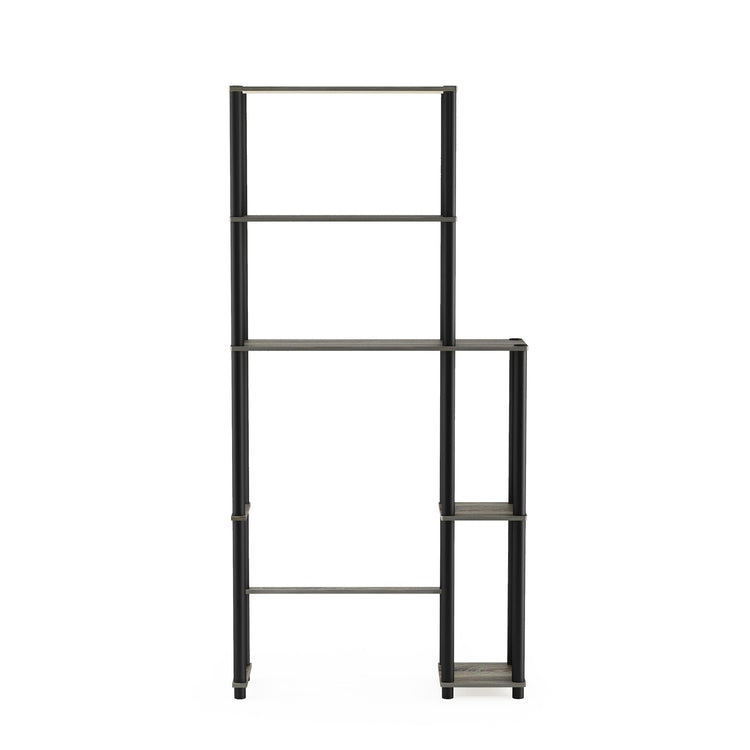 Turn-N-Tube Over The Toilet Storage, 5-Shelf Over The Toilet Organizer, Freestanding Space Saver Bathroom Shelf, for Bathroom Organizers and Storage, Grey Oak