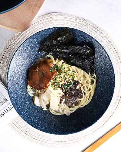 Ceramic Japanese Ramen Bowl Set (9 Inch / Navy)