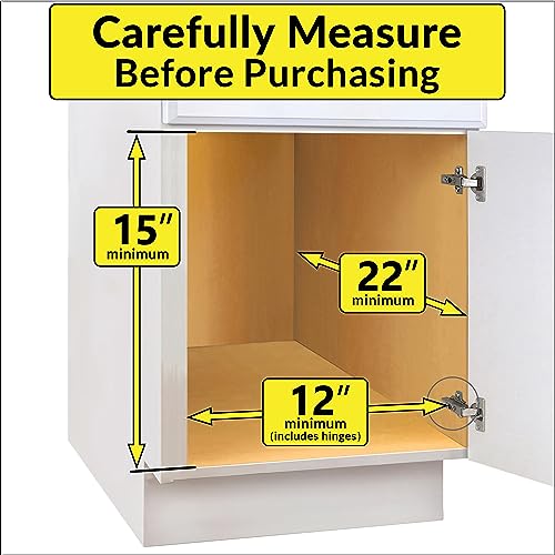 Pull Out Under Sink Kitchen Cabinet Organizer (11.5"W x 21"D Chrome)