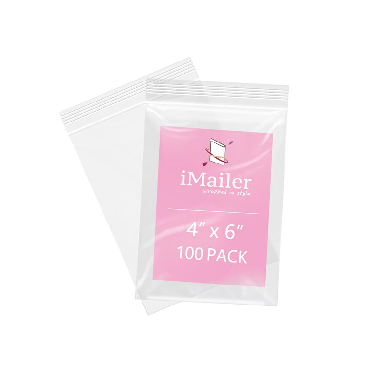 100 Pcs 4" x 6" Clear Small Zip Bag (100 Count)
