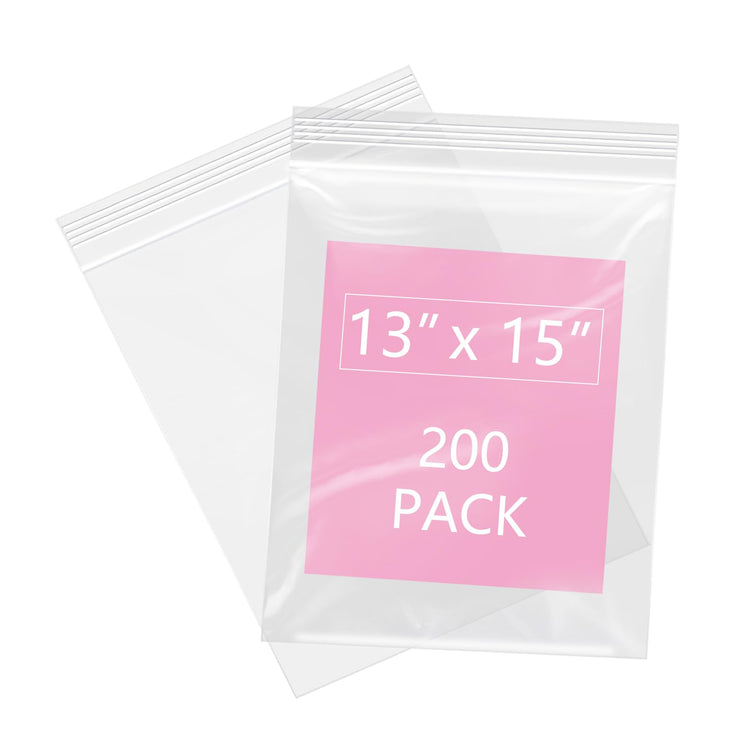 200 Pcs 13" x 15" Zip Bags (200 Count)