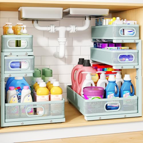 Under Sink Organizer (2-Pack / LightBlue)