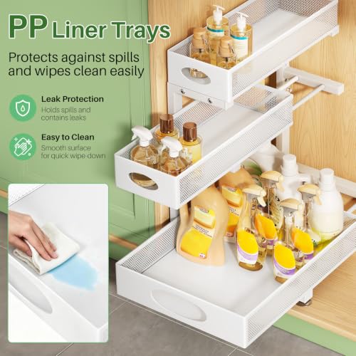 Under Sink Organizer 3 (2-Pack / White)