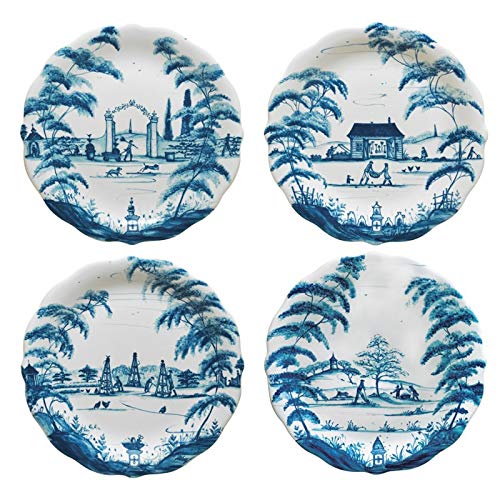Country Estate Delft Blue Party Plates Set (4 Count)