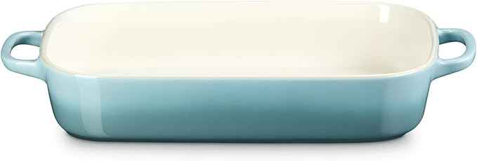 Le Creuset Stoneware Rectangular Dish with Platter Lid, 3 qt., Sea Salt