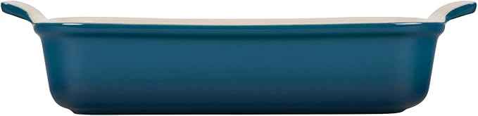 Le Creuset Stoneware Heritage Rectangular Dish, 4 qt. (12" x 9"), Deep Teal