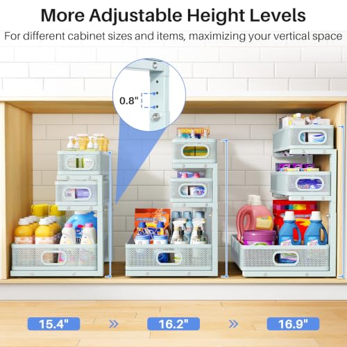 Under Sink Organizer (1-Pack / LightBlue)
