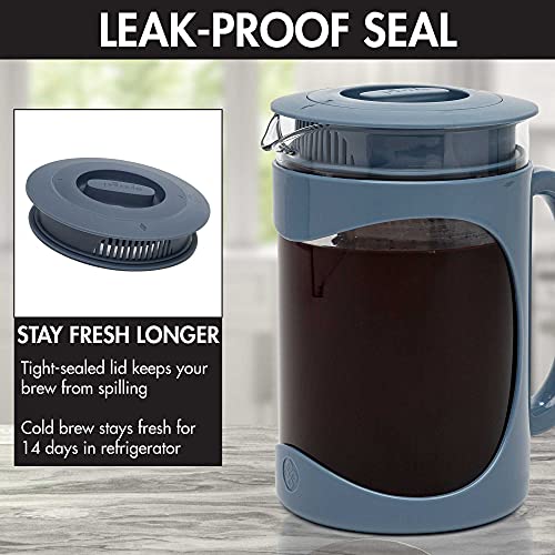 Burke Deluxe Cold Brew Iced Coffee Maker (1.6 Quart / Blue)