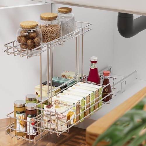 2 Tier Under Sink Organizer 11" W X18 D (11" W X18"D)