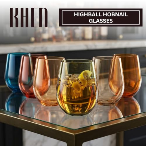 European Style Shatterproof Tritan Stemless Wine Glasses (6 Count)