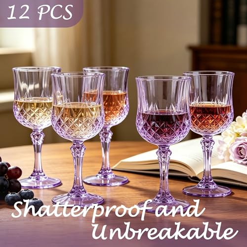 12Pack Plastic Wine Glasses (12 Count)