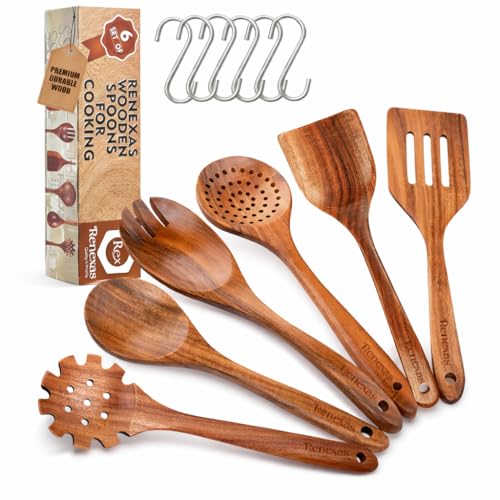 Teak Wooden Kitchen Utensils Set for Cooking
