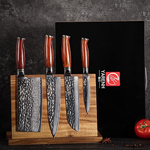 Cleaver Knife Set with Magnetic Block (5 Count)