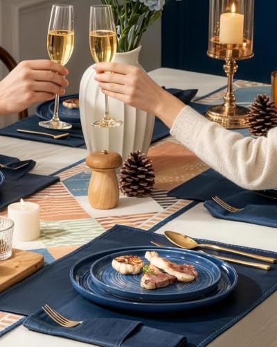 Ceramic Dinnerware Set for 4 (Abyssal Blue)