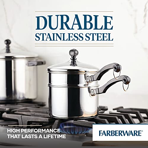 Classic Series Double Boiler and Saucepan with Lid