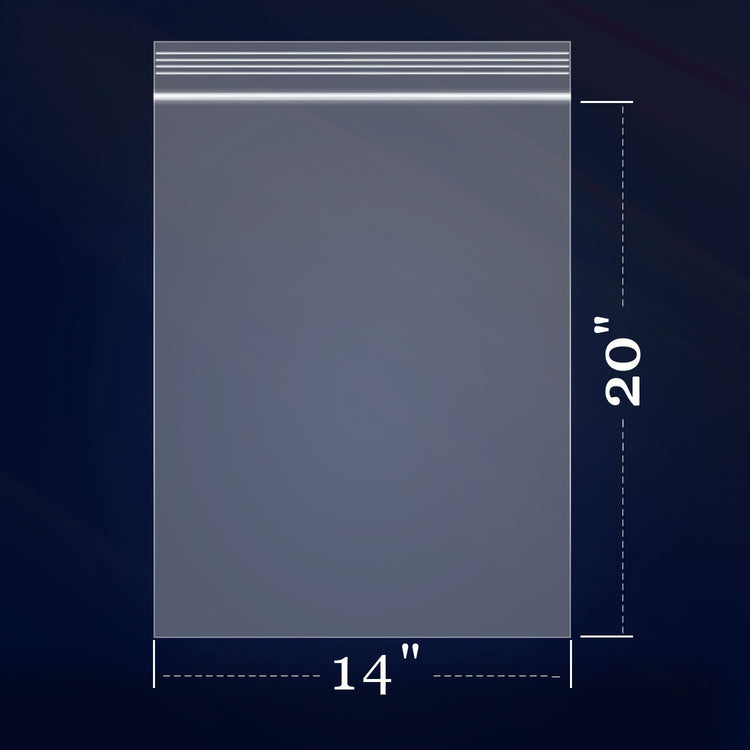 1000 Count 14" x 20" Extra Large Zip Poly Bags