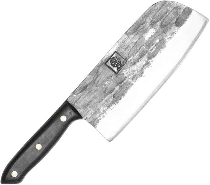 COOLINA Kapeni Butcher Knife, Handmade Forged Multipurpose Meat Cleaver Knife for Kitchen, Home and Outdoor Cooking, Rugged Blade