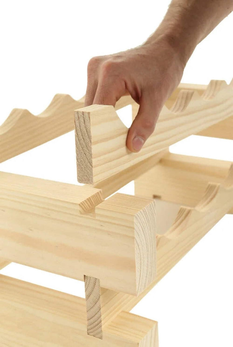 216 Bottle Wine Rack Natural Pine