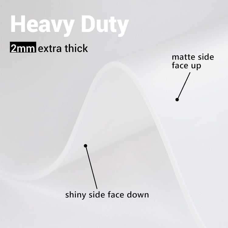 Ewen 27.6x19.5in 2mm Silicone Mats for Kitchen Counter, Thick Large Heat Resistant Non-Stick Silicone Placemat, Nonslip Workbench Mat Countertop Protector for Desk Crafts Air Fryer Pastry Translucent