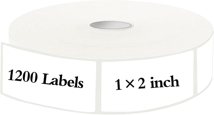 1200 Blank Removable Freezer Labels Water Oil Resistant with Perforation Line for Food Containers Jars Pantry Organization (Ink Quick-Dry,1” x 2”)