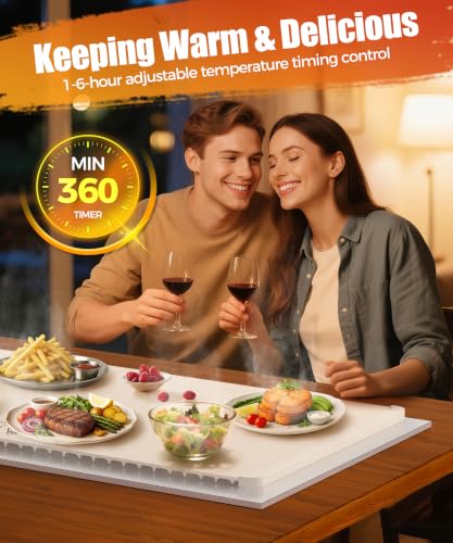 Warming Mat for Food (Off White / 26x15 Inch)