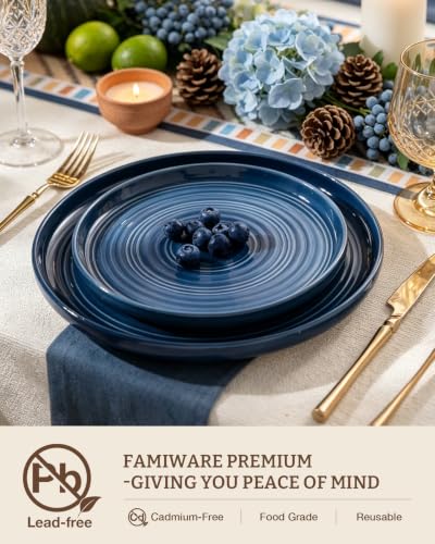 Ceramic Dinnerware Set for 4 (Abyssal Blue)