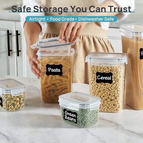 Airtight Food Storage Containers with Lids (Gray)