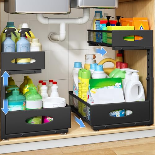 Under Sink Organizer (Black / 2-Pack)